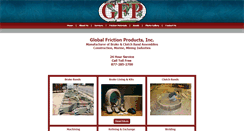 Desktop Screenshot of globalfrictionproducts.com