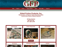 Tablet Screenshot of globalfrictionproducts.com